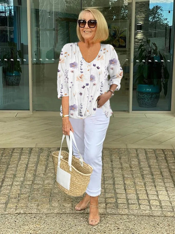 Teya™ | Bloemige Elegante Top voor een Moeiteloze Stijl