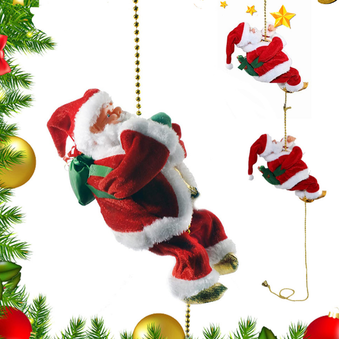 (🎉 Early Christmas Promotion - 50% OFF 🎄) Musical Santa Claus with Climbing Rope