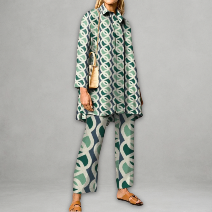 Briana™ | Elegante Twee-delige Set met Vintage Print