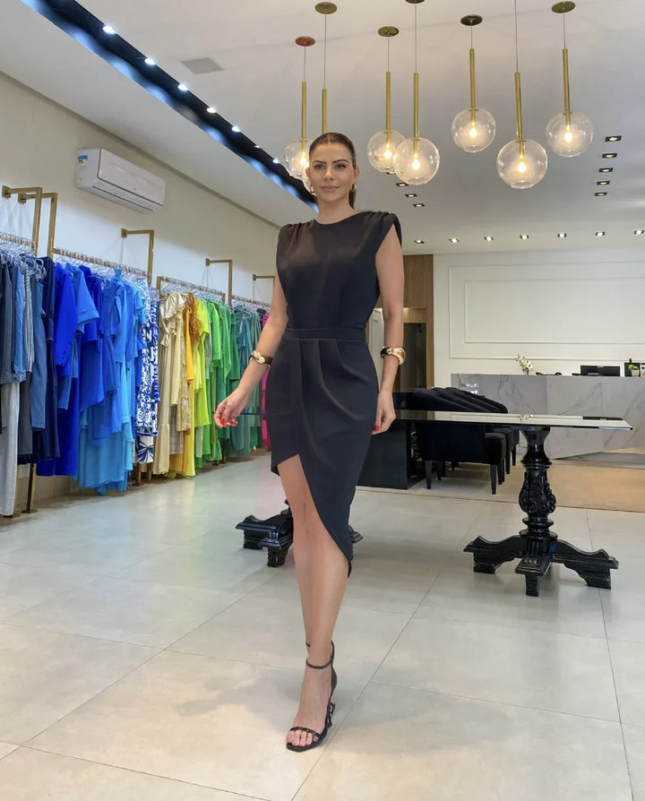 Kaan™ | Elegante Casual Jurk met Asymmetrische Split