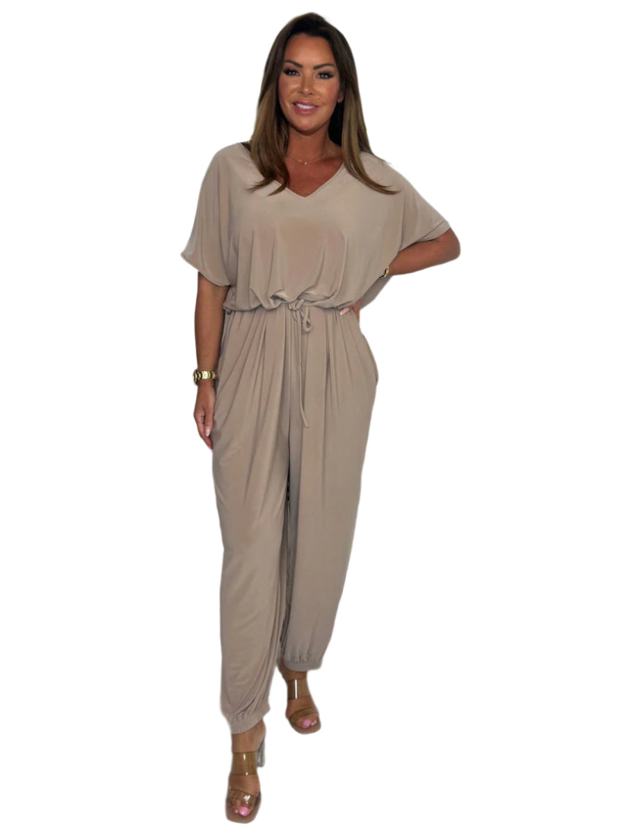 Firenze™ | Korte jumpsuit met V-hals