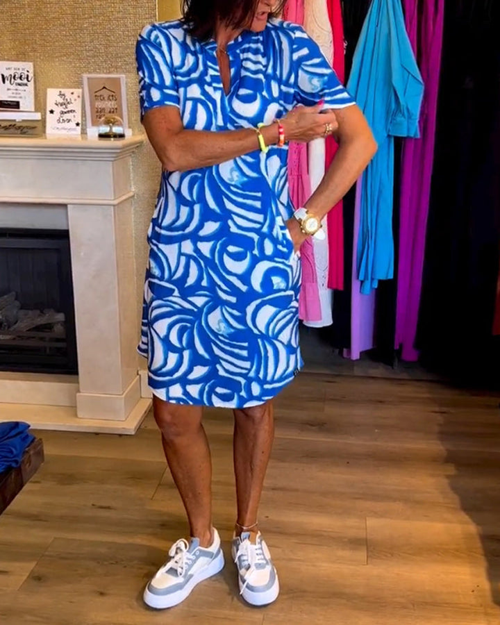 Sadia™ | Licht A-lijn zomerjurk met V-hals