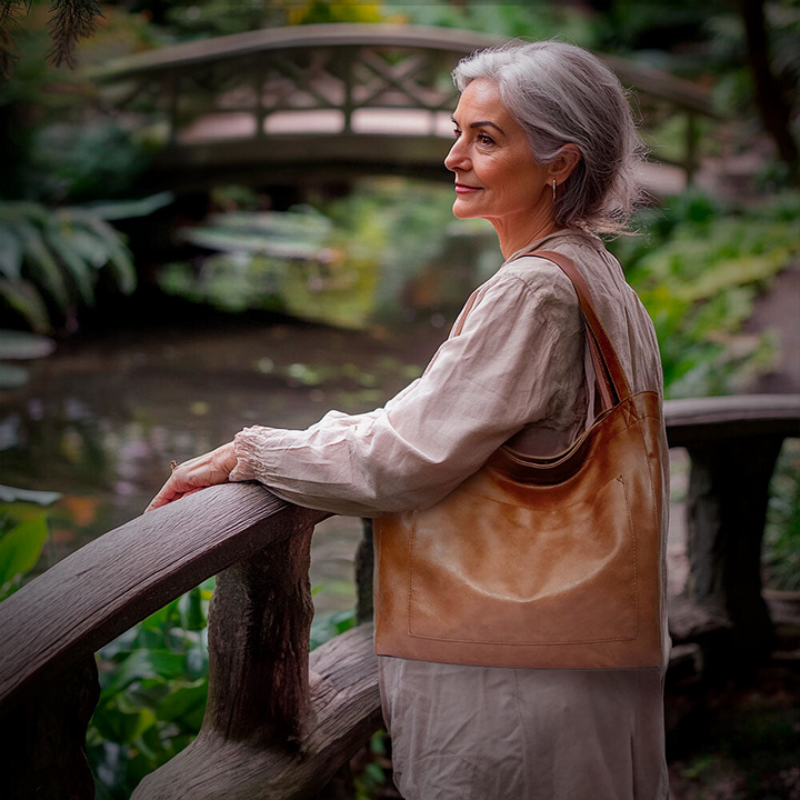 Samantha | Luxe Zachte Schoudertas Grootte