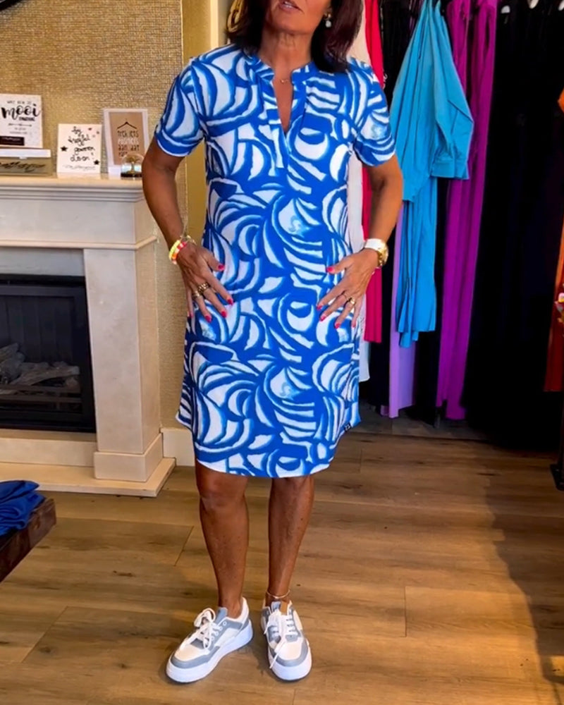 Sadia™ | Licht A-lijn zomerjurk met V-hals