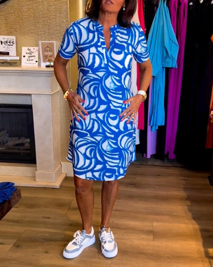 Sadia™ | Licht A-lijn zomerjurk met V-hals