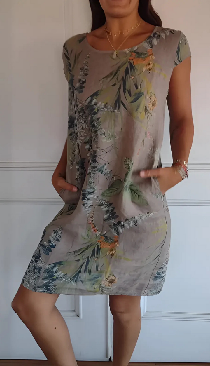 Tario™ | Elegante Comfortabele Jurk met Ronde Hals