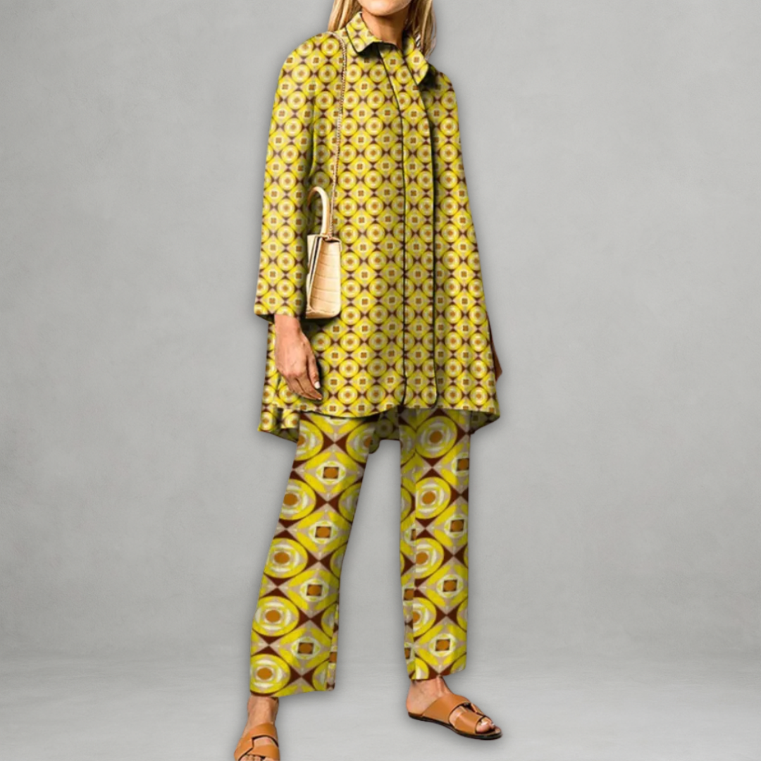 Briana™ | Elegante Twee-delige Set met Vintage Print