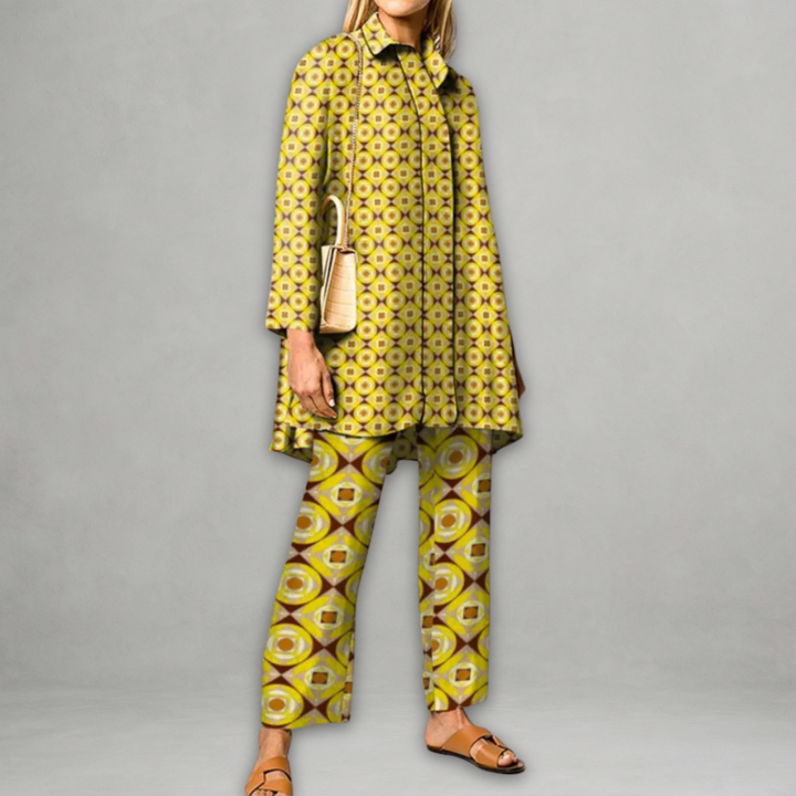 Briana™ | Elegante Twee-delige Set met Vintage Print