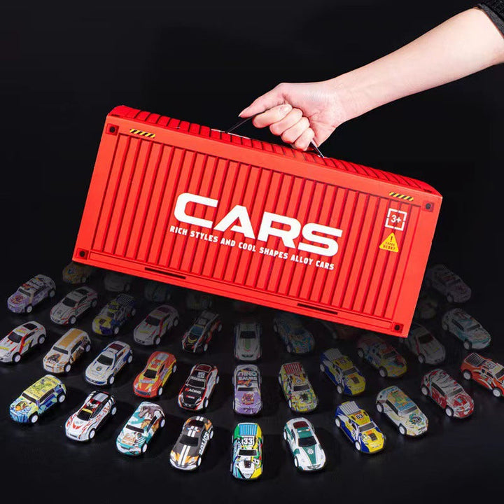 🎅 Christmas Sale -50% 🎁 48 Mini Racing Cars with Integrated Garage!