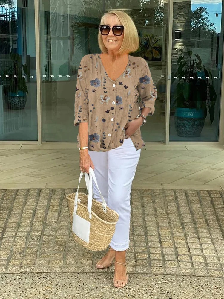 Teya™ | Bloemige Elegante Top voor een Moeiteloze Stijl