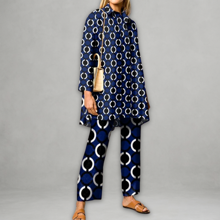 Briana™ | Elegante Twee-delige Set met Vintage Print