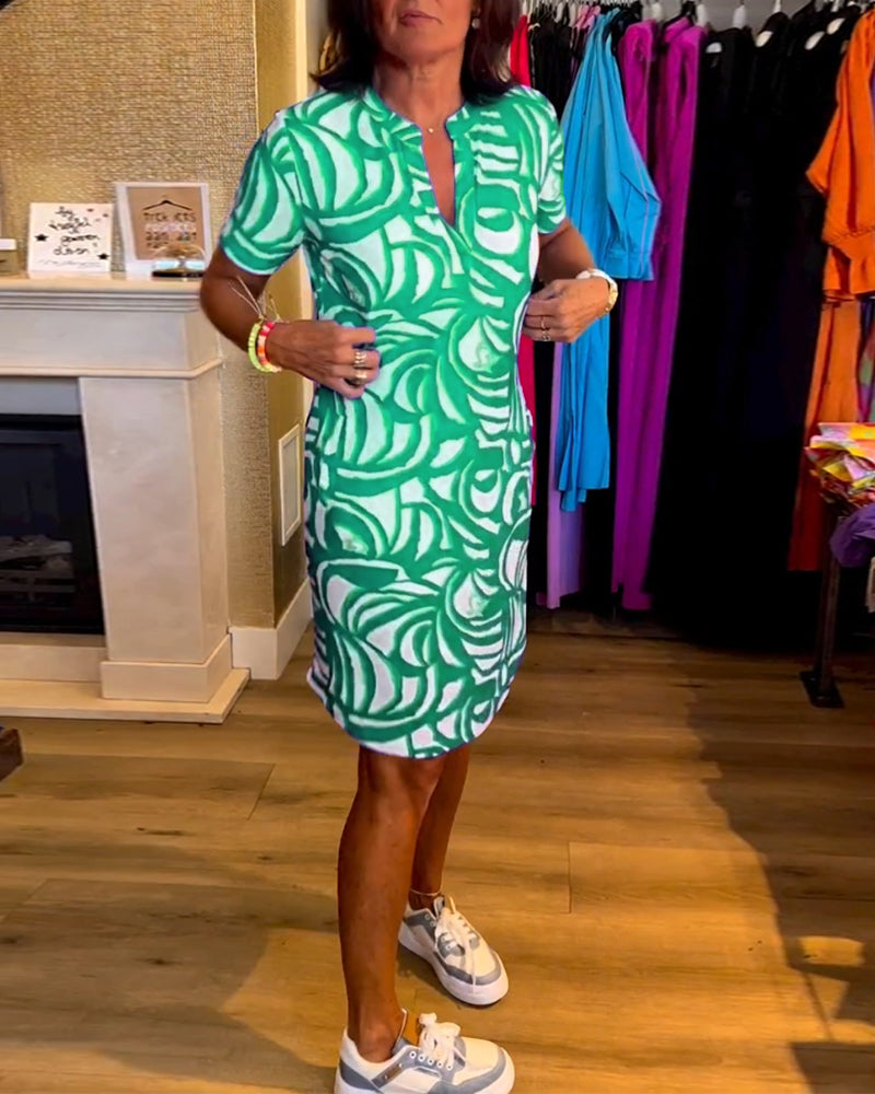 Sadia™ | Licht A-lijn zomerjurk met V-hals