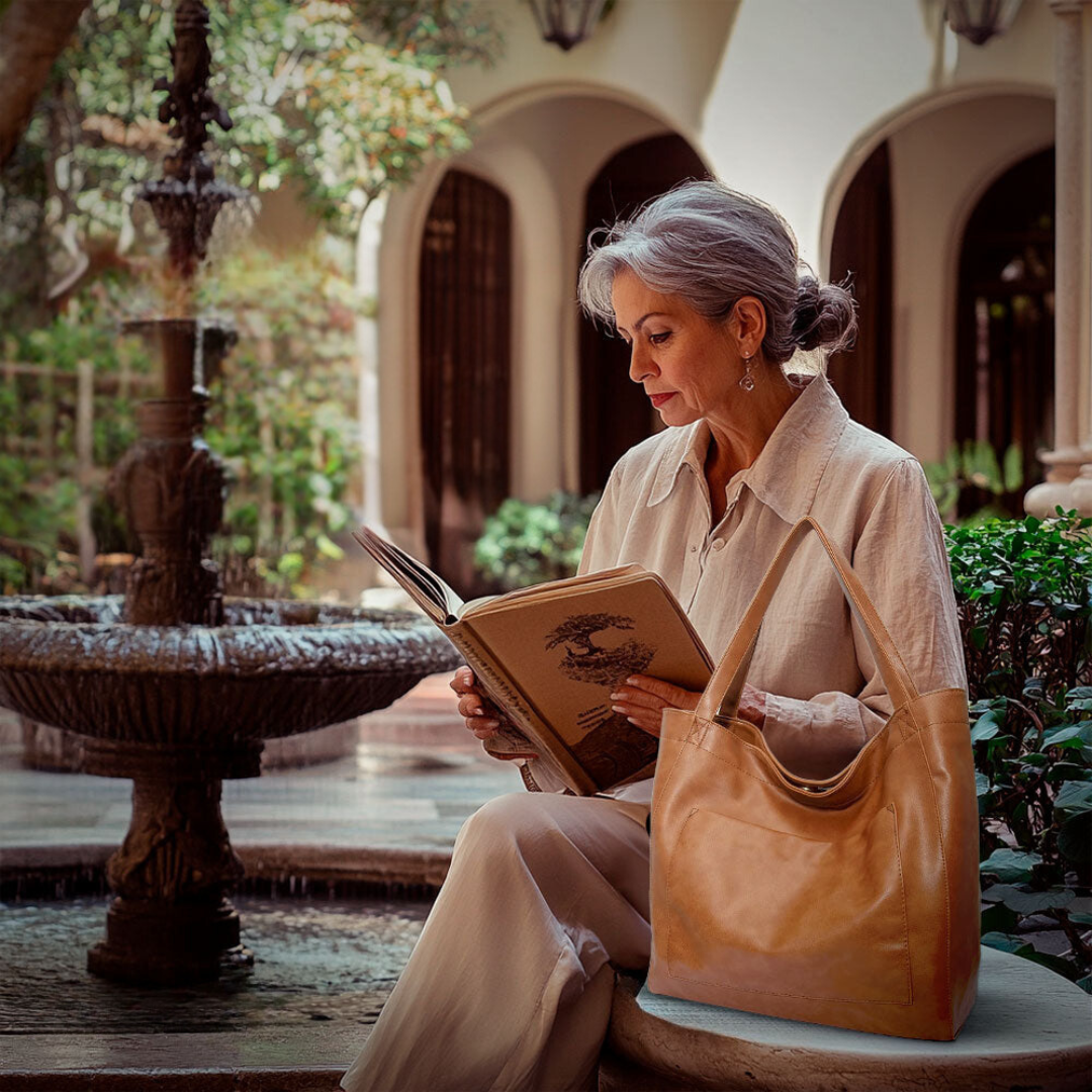 Samantha | Luxe Zachte Schoudertas Grootte