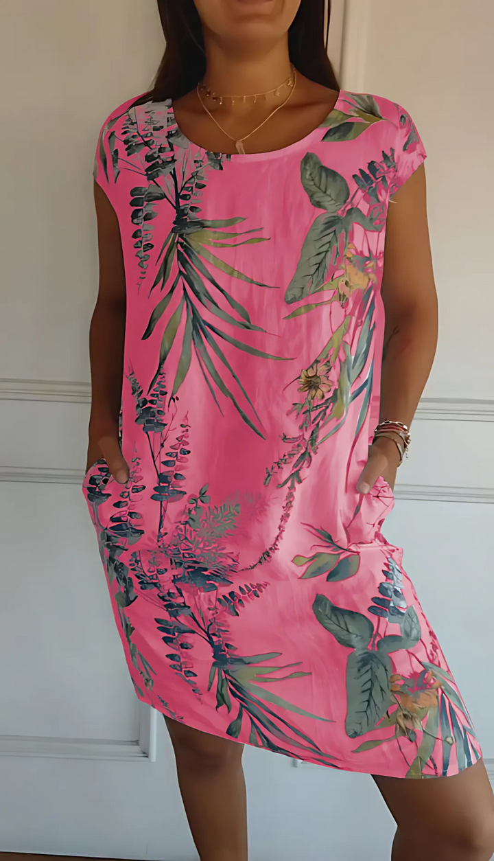 Tario™ | Elegante Comfortabele Jurk met Ronde Hals