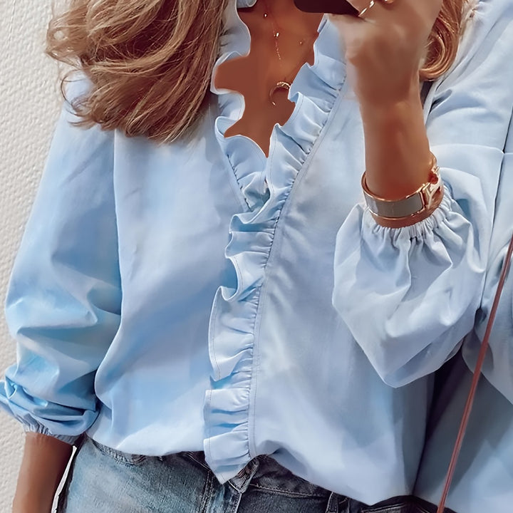 Fins™ | Blouse met Ruffles en V-hals