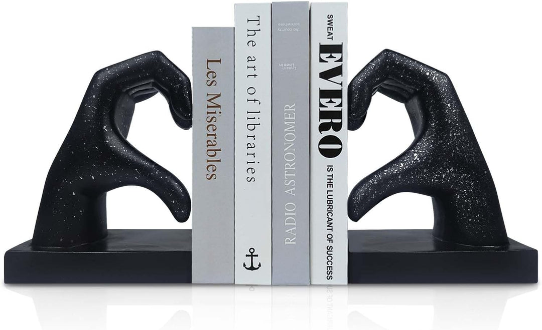 Decorative bookends in the shape of a hand
