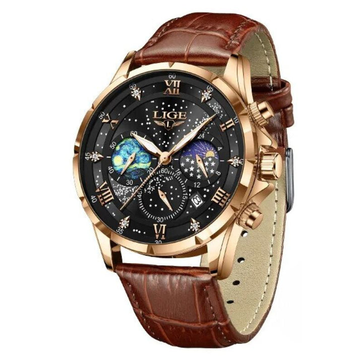 Elegante Horloge met Maanfase