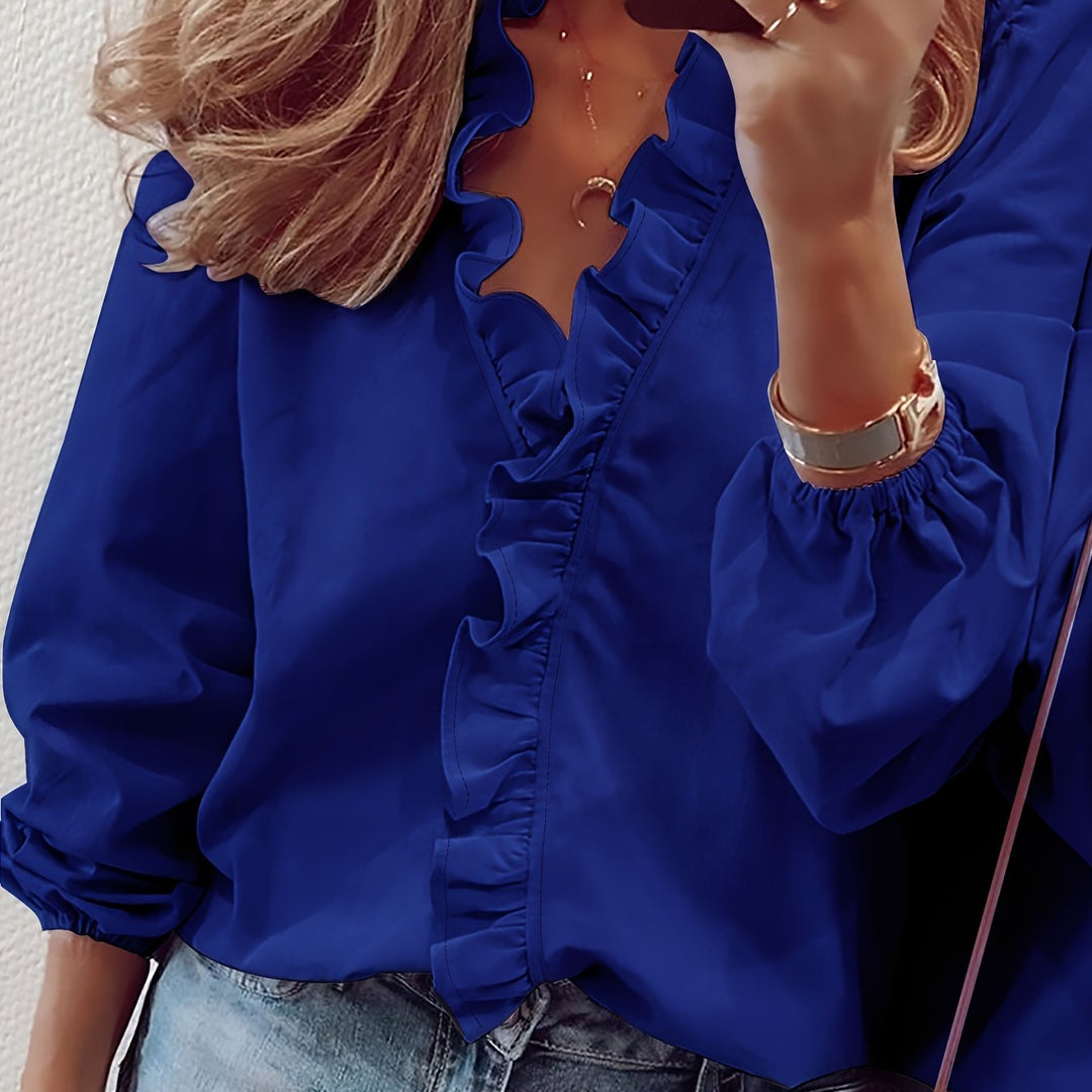 Fins™ | Blouse met Ruffles en V-hals