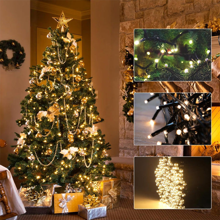 🎄 LED Ring Lights with Five-Point Star for Christmas Tree