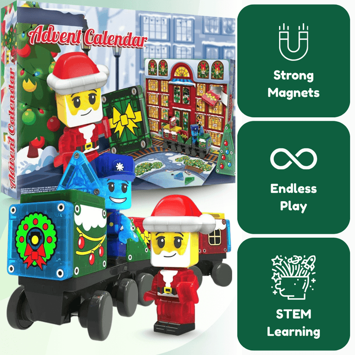 🎄 Advent Calendar with Magnetic Building Blocks