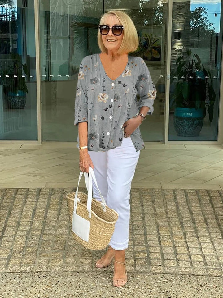 Teya™ | Bloemige Elegante Top voor een Moeiteloze Stijl