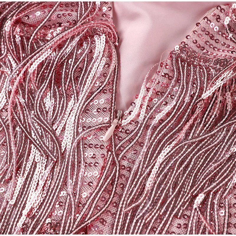 Jorine™ | Mini Jurk Elegante met Veren