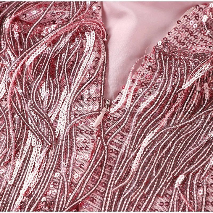 Jorine™ | Mini Jurk Elegante met Veren