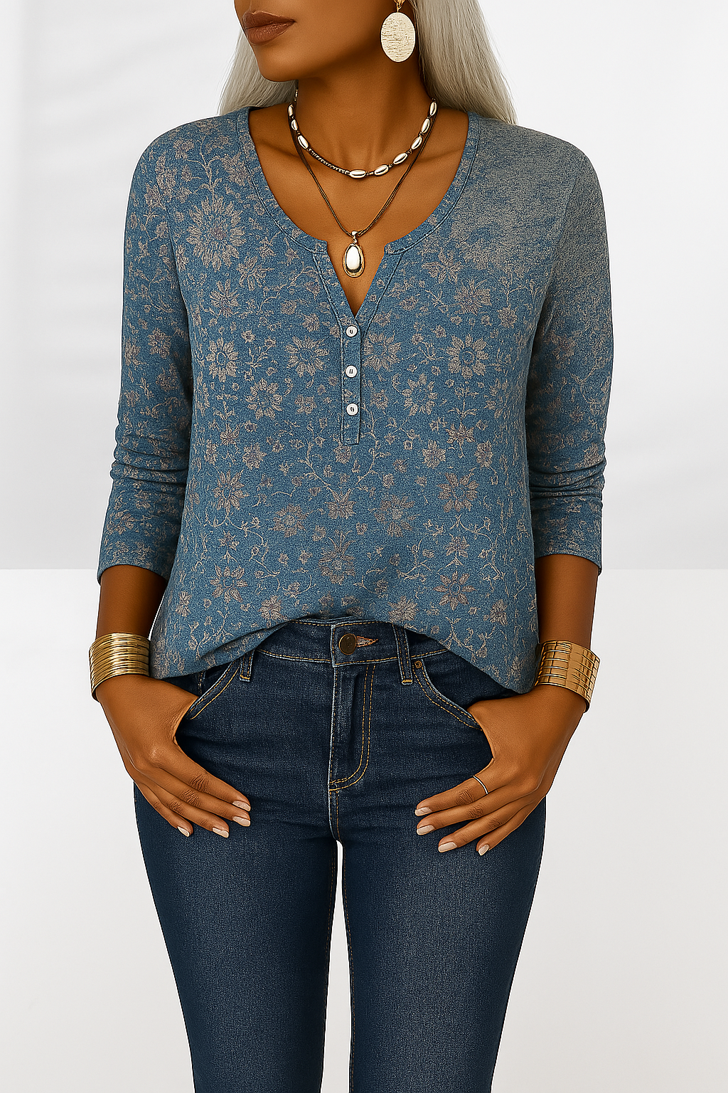 Julien™ | Boho Blouse met Bloemenpatronen en Elegante Details