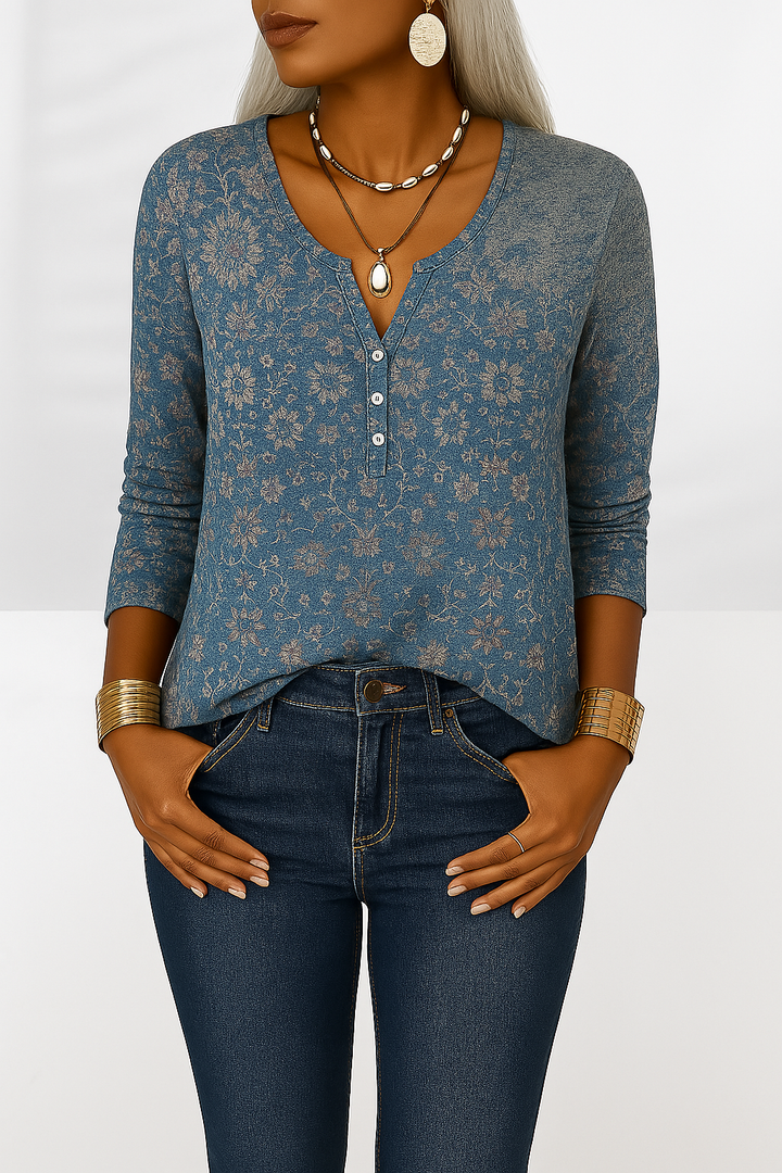 Julien™ | Boho Blouse met Bloemenpatronen en Elegante Details
