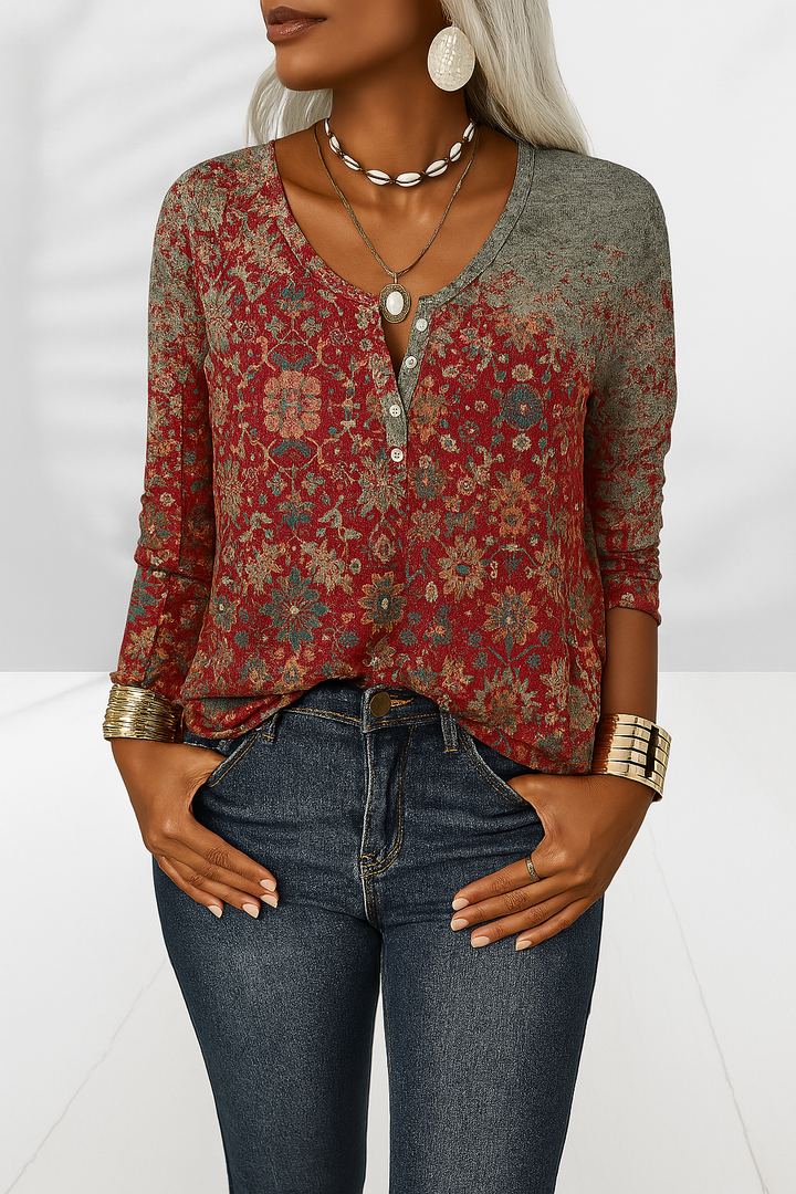 Julien™ | Boho Blouse met Bloemenpatronen en Elegante Details