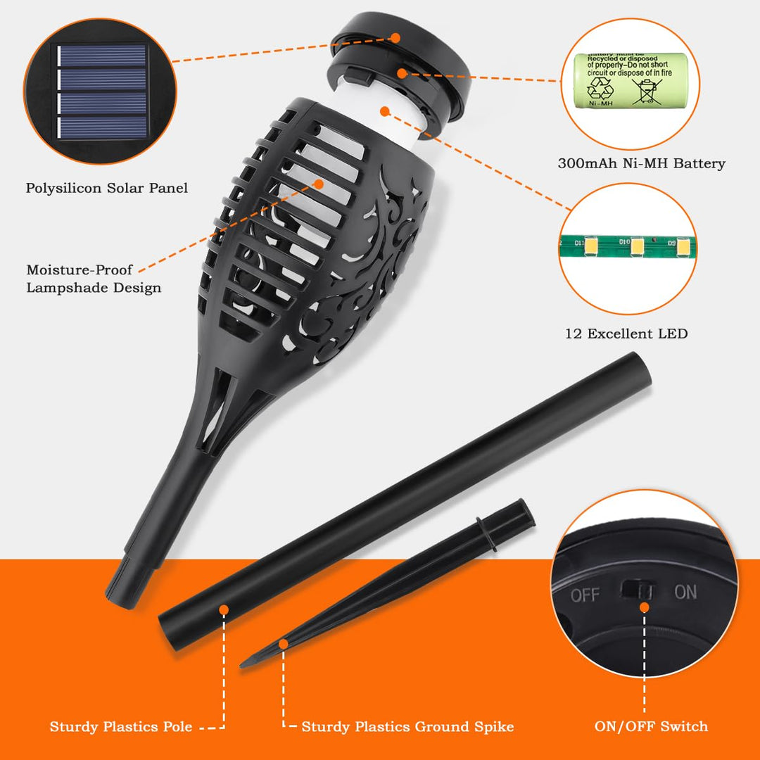 🔥Solar Lanterns 2025 – Outdoor Lighting with Flickering Flame Effect