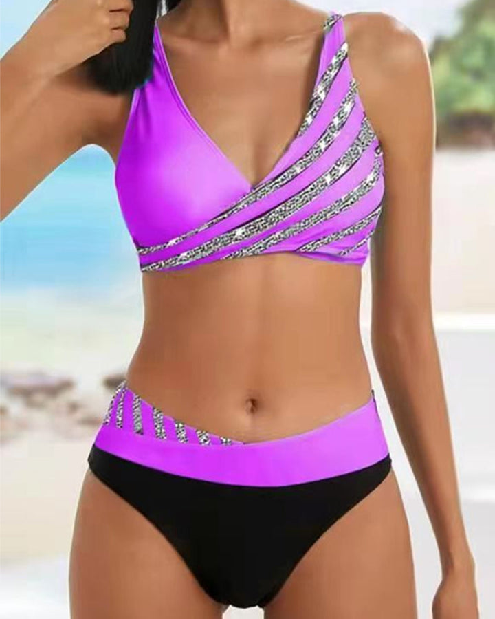 Mona - Warme bikini met print