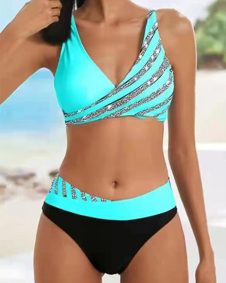 Mona - Warme bikini met print
