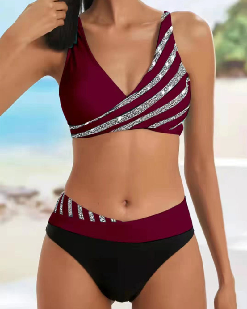 Mona - Warme bikini met print