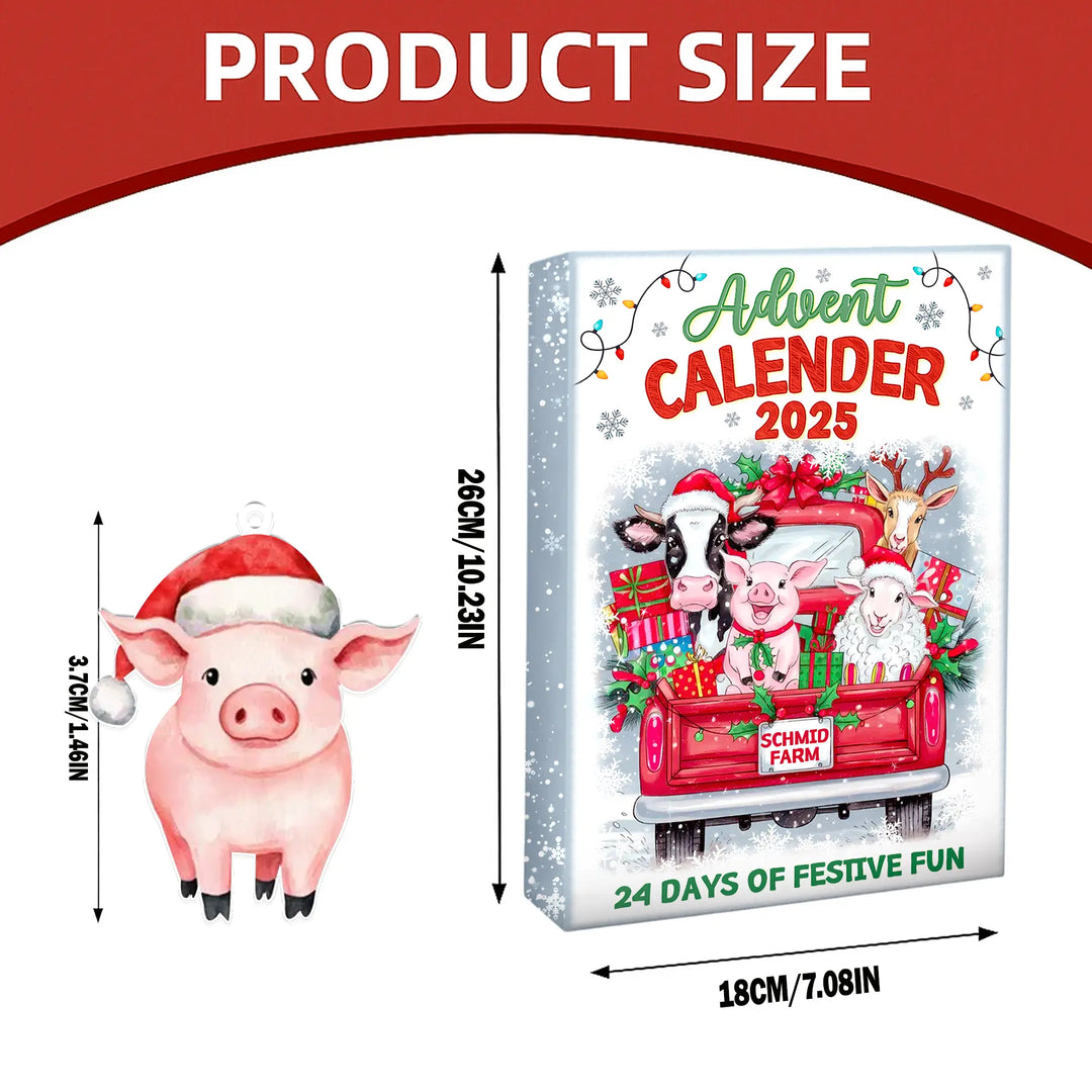 Personalized Fun Farm Advent Calendar