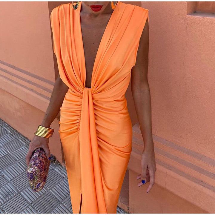 Elvia™ | Avondjurk met gedurfde decolleté en elegante silhouet