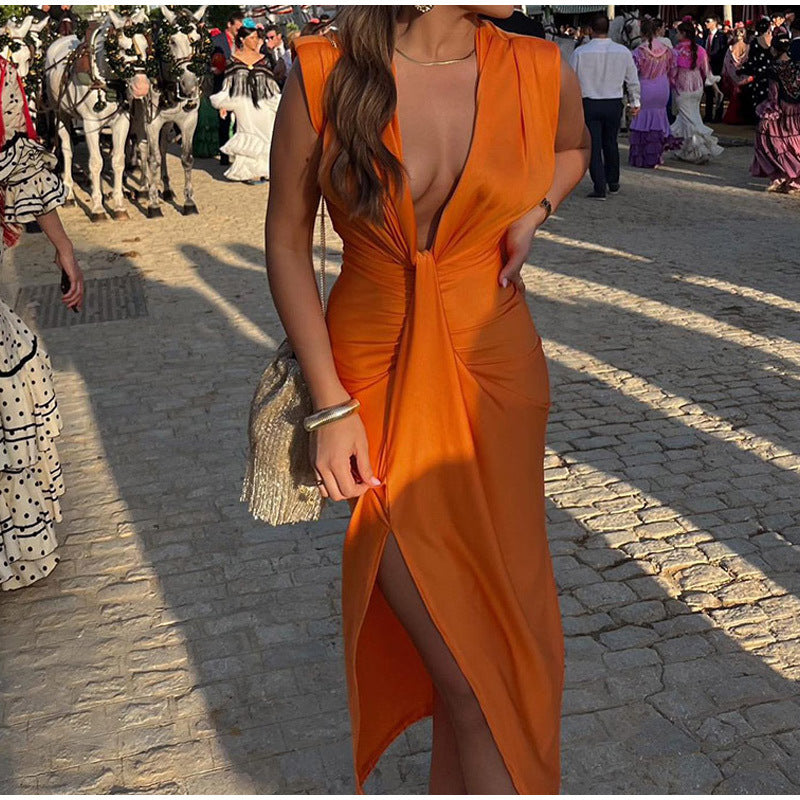 Elvia™ | Avondjurk met gedurfde decolleté en elegante silhouet