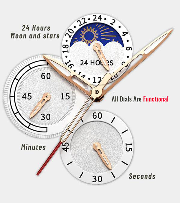 Luxe Herenhorloge van Leer met Kwartsbeweging