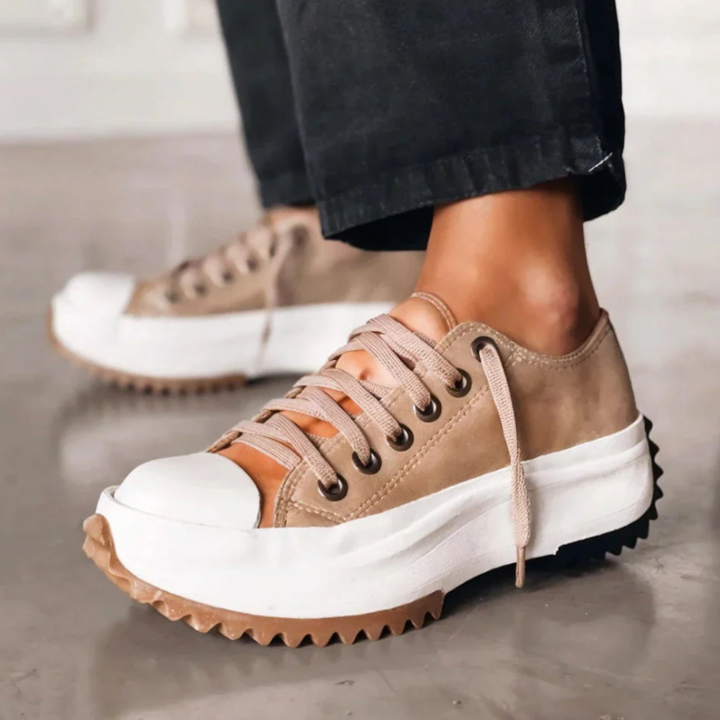 Audrey™ | Hoge Urban Sneakers van Leer