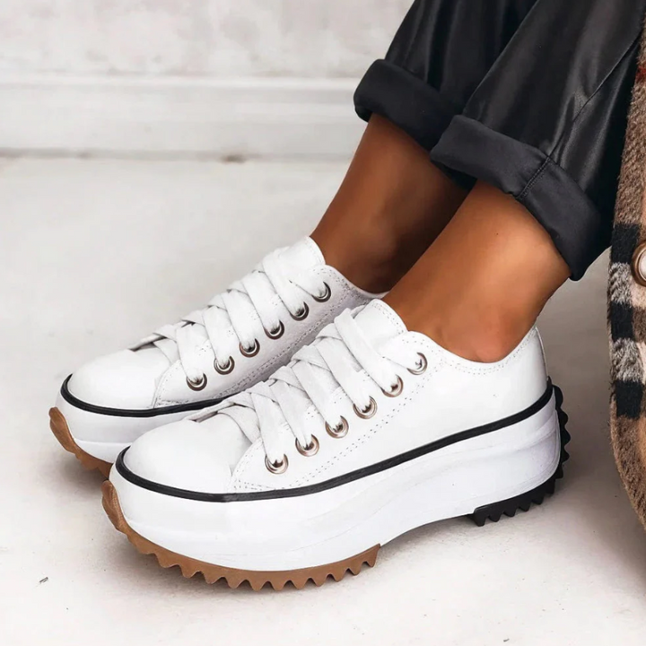 Audrey™ | Hoge Urban Sneakers van Leer