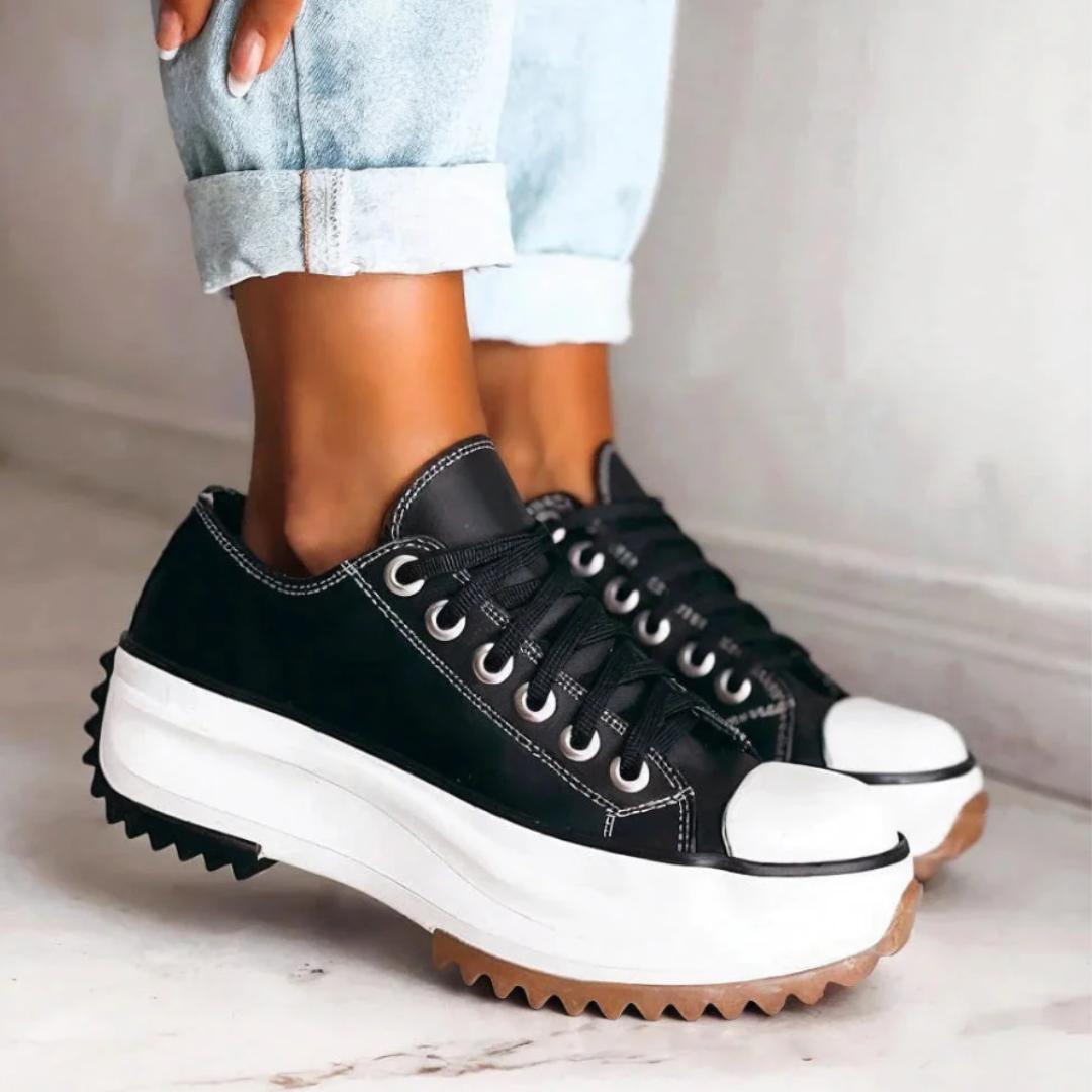 Audrey™ | Hoge Urban Sneakers van Leer