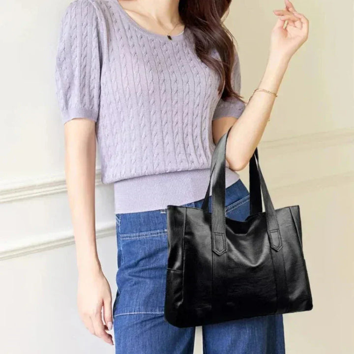 Nora | Luxe minimalistische schoudertas van zacht leer