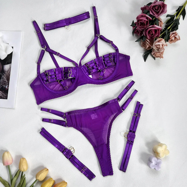 Delya™ | Elegant 4-delig Lingerieset