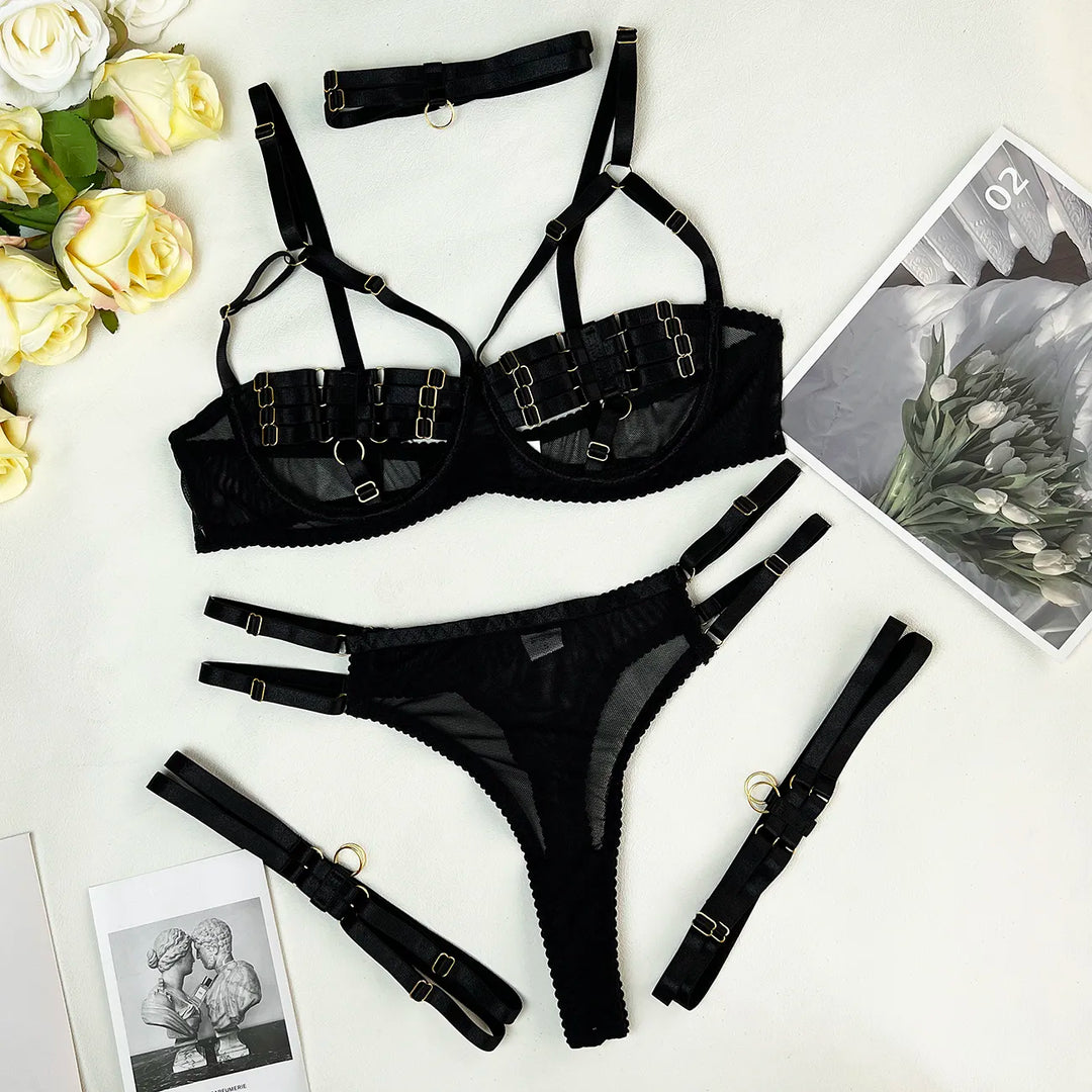 Delya™ | Elegant 4-delig Lingerieset