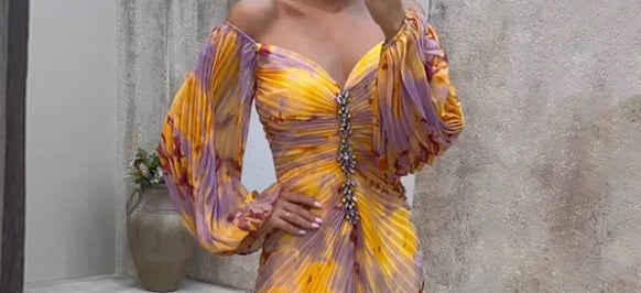 Tovia™ | Elegante V-hals jurk voor speciale gelegenheden