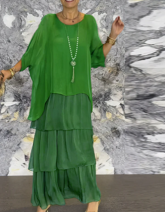 Solmora™ | Maxi Jurk met Ruime Ronde Hals