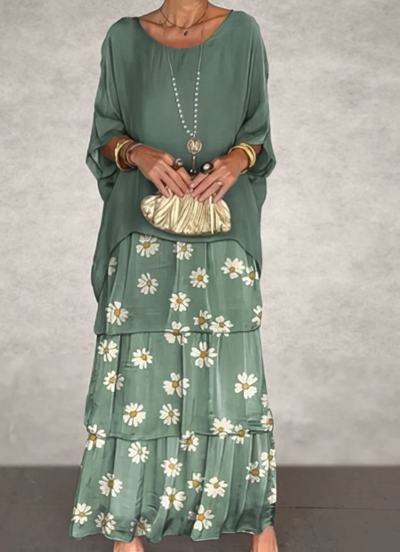 Solmora™ | Maxi Jurk met Ruime Ronde Hals