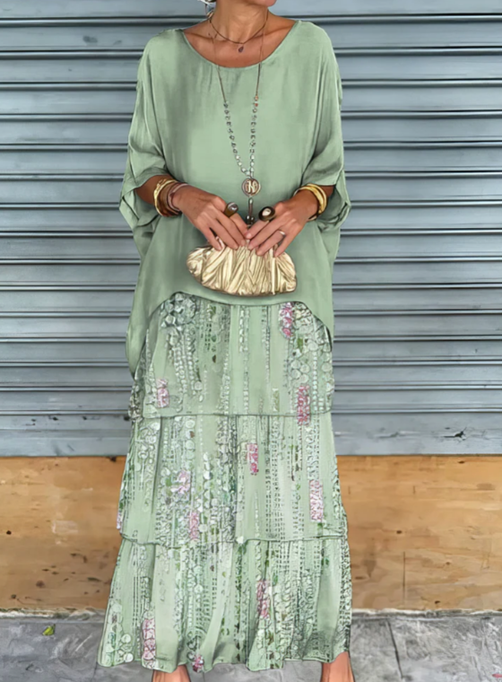 Solmora™ | Maxi Jurk met Ruime Ronde Hals