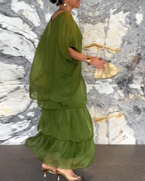 Solmora™ | Maxi Jurk met Ruime Ronde Hals