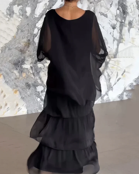 Solmora™ | Maxi Jurk met Ruime Ronde Hals